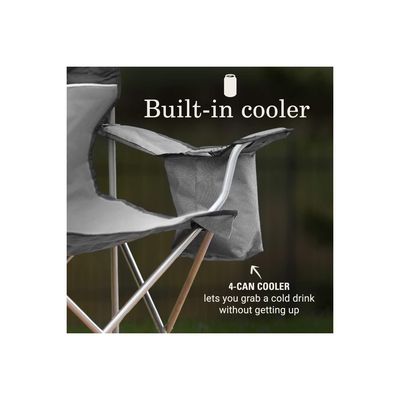 Imagen 2 del producto Silla Camping Cooler Quad Gris 18x20x96 cm Gris