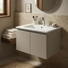 KLIPEN - Mueble de baño BILBAO Gris Claro 60x30x44 cm