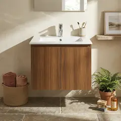 KLIPEN - Mueble de baño BILBAO Café 60x30x44 cm