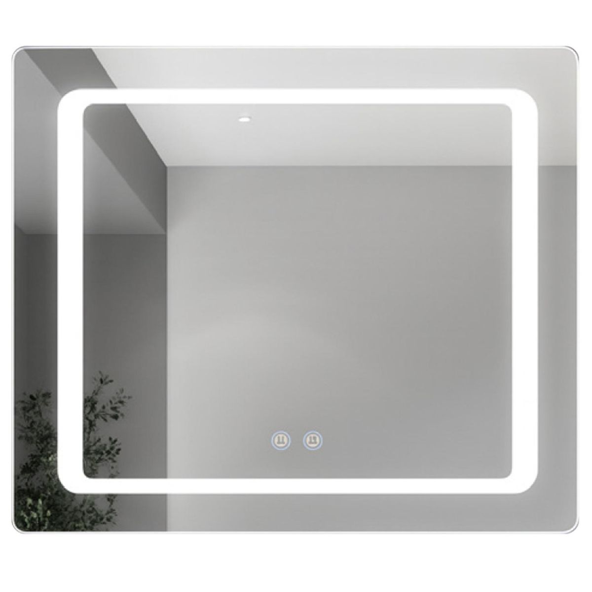 STRETTO - Espejo Horizontal Baño Forma Rectangular 70x90 cm Rodas