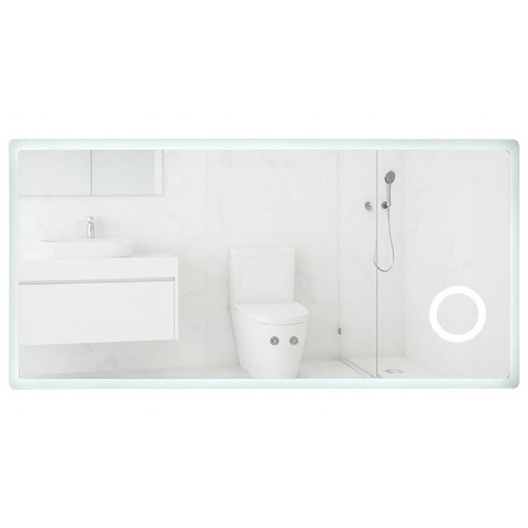 Espejo Horizontal Baño Forma Rectangular 50x120 cm Rodas