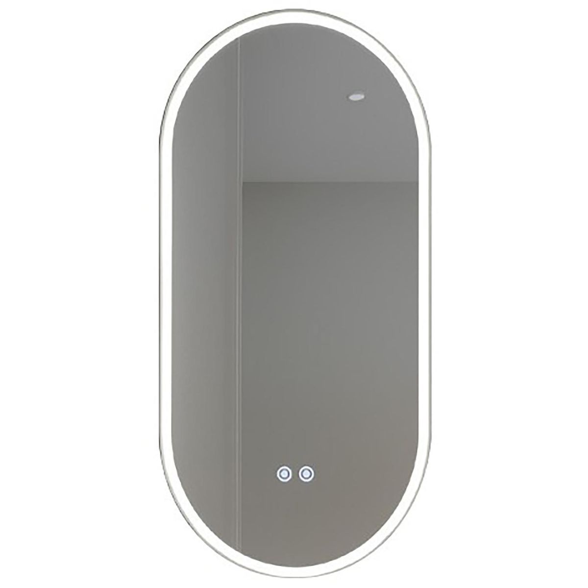 STRETTO - Espejo Vertical Baño Forma Ovalada 50x80 cm Rodas