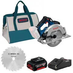 BOSCH - Sierra circular inalámbrica + 1 bateria 4,0Ah + cargador + bolso