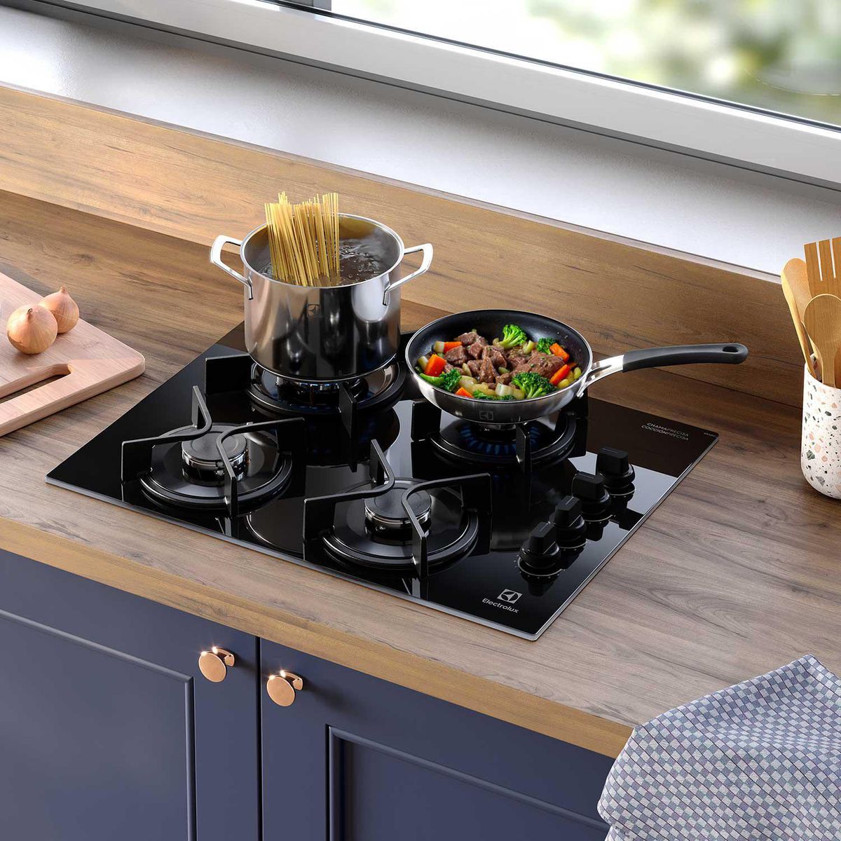 ELECTROLUX - Encimera a Gas Gas 4 Platos KE4GC