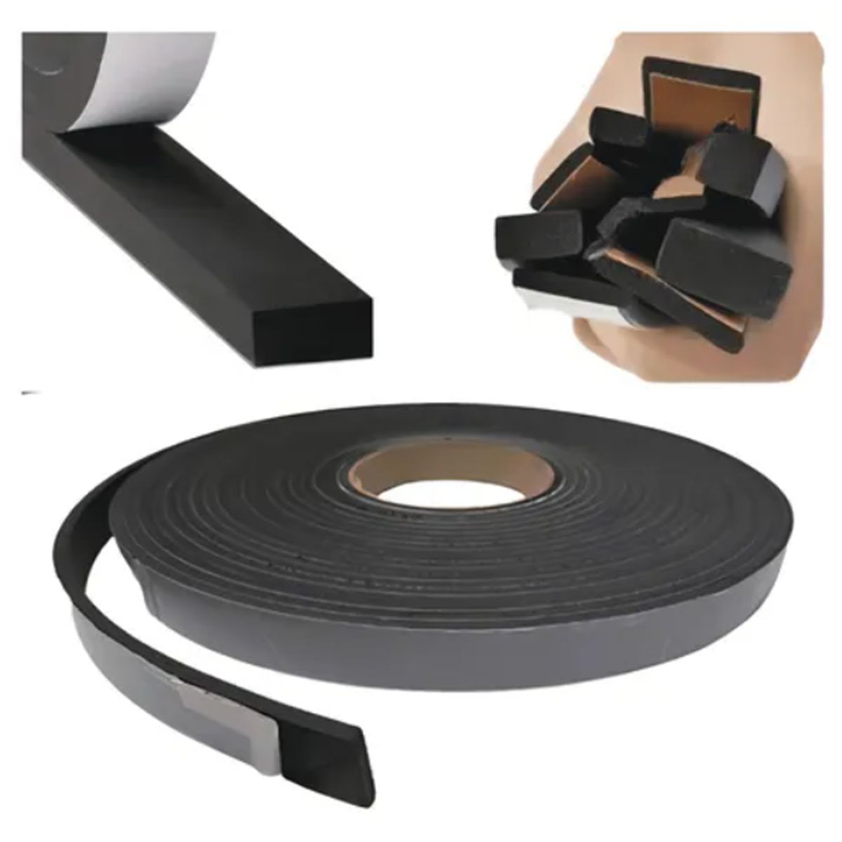 Burlete Espuma pvc Negro 4,5x12x15 1 cara, marca ALTE - Foto Principal