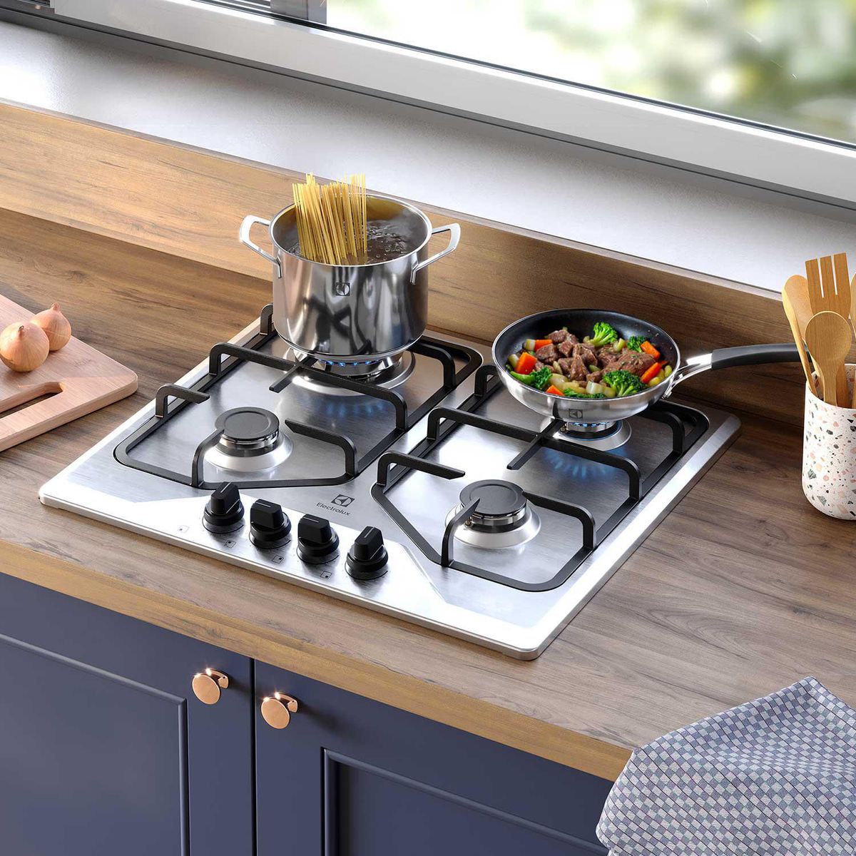 ELECTROLUX - Encimera Gas 4 Platos KE4XC