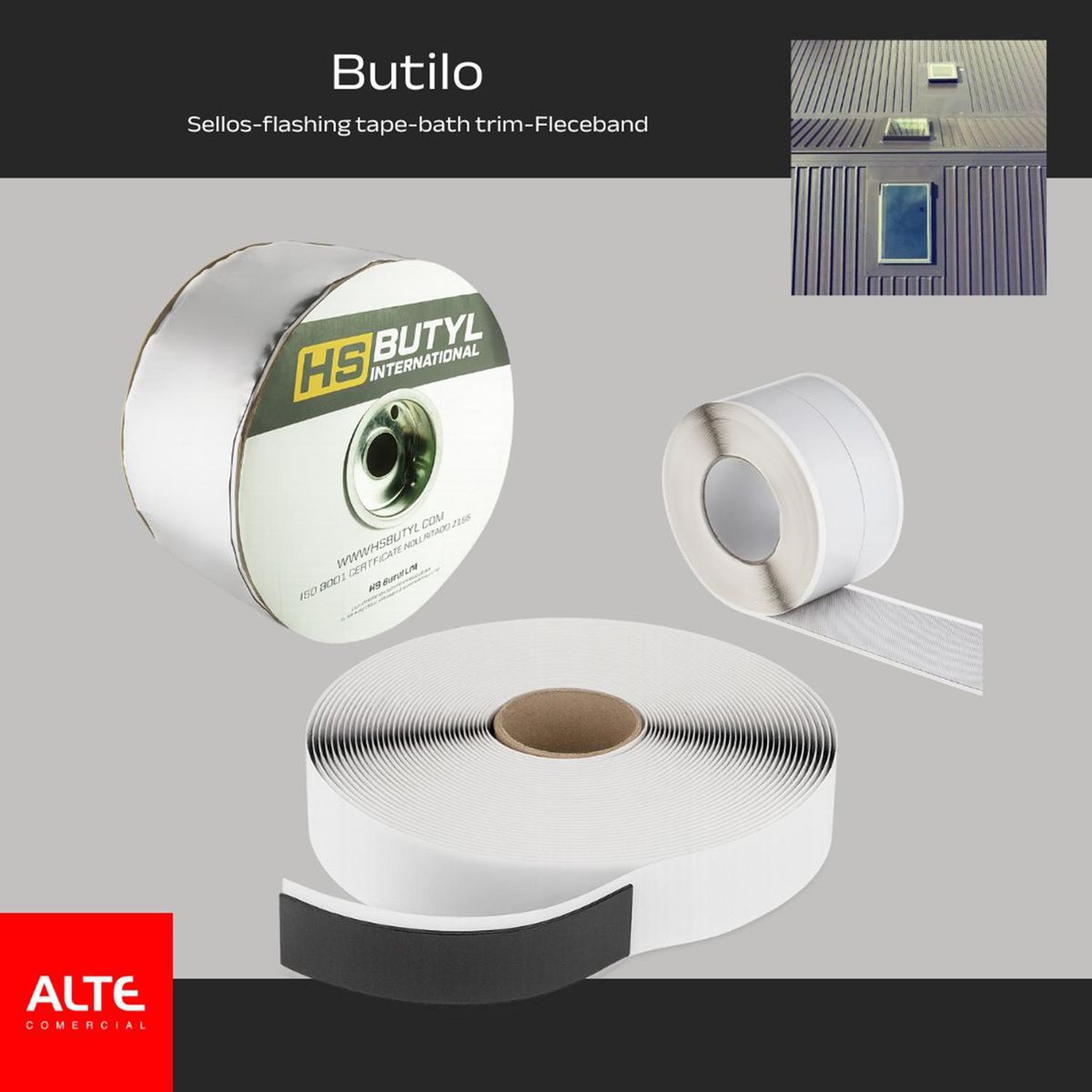 Butilo Gris 3x9 15 metros, marca ALTE - Foto 2