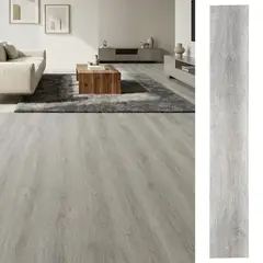 NEOX CERAMICA - Piso Vinilico 5.3 mm 18x122 cm SPC wood silver Gris 2.23 m2