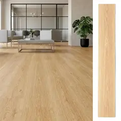 NEOX CERAMICA - Piso Vinilico 5.3 mm 18x122 cm SPC wood natural Marrón Claro 2.23 m2