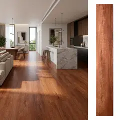 NEOX CERAMICA - Piso Vinilico 5.3 mm 18x122 cm SPC wood roble Marrón Oscuro 2.23 m2