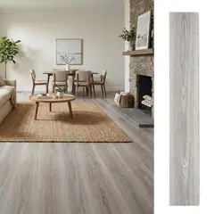 NEOX CERAMICA - Piso Vinilico 5.3 mm 18x122 cm SPC wood grey Plata 2.23 m2