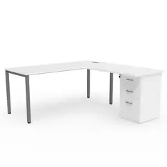 INDUMAC - Estación de Trabajo Paris Office Blanco/Gris 180x75x180 cm