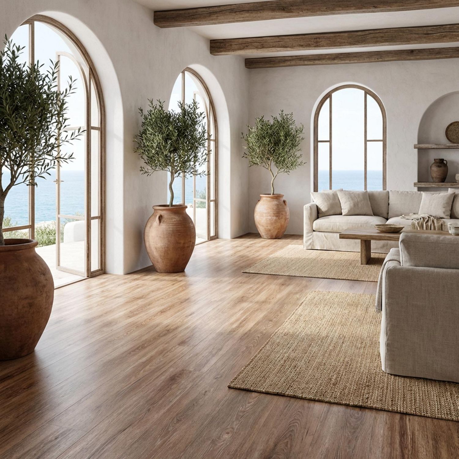 NEOX CERAMICA Piso Vinilico 5.3 mm 18x122 cm SPC wood taupe Café