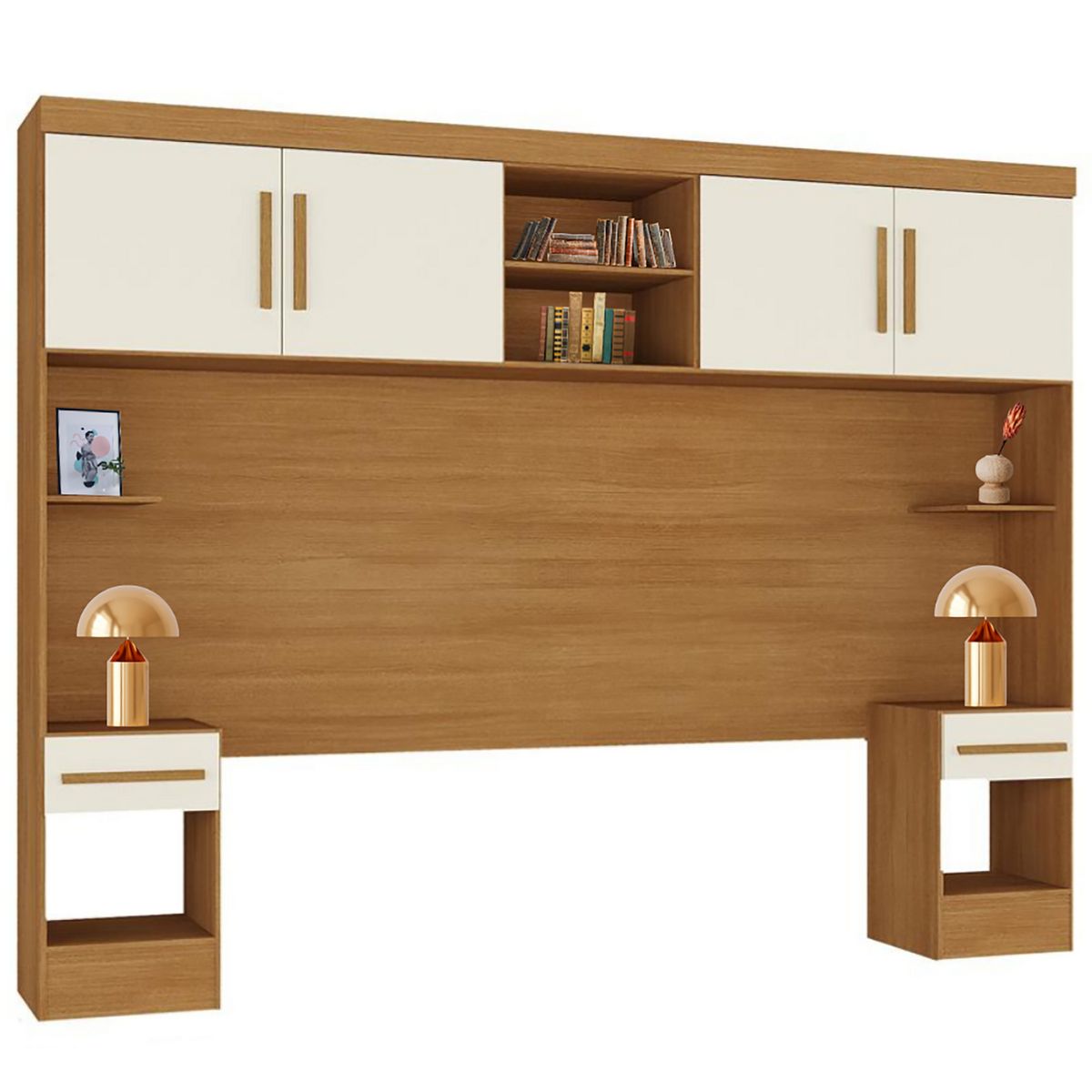 MOBILFRANK - Set respaldo repisa 2 plazas AE4215CO Beige