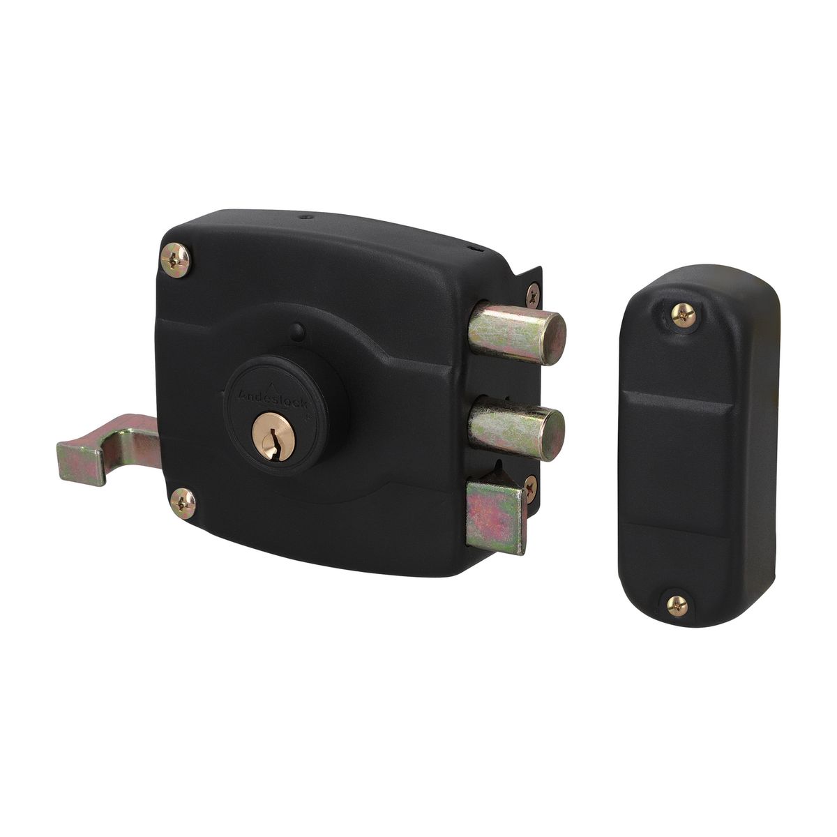 ANDESLOCK - Cerradura Reja Cerradura de acceso Sobreponer Negro 
