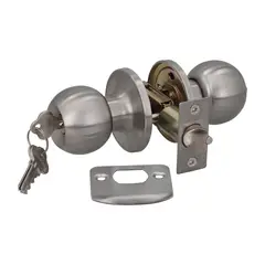 ANDESLOCK - Cerradura Acero Cerradura de dormitorio Pomo Gris