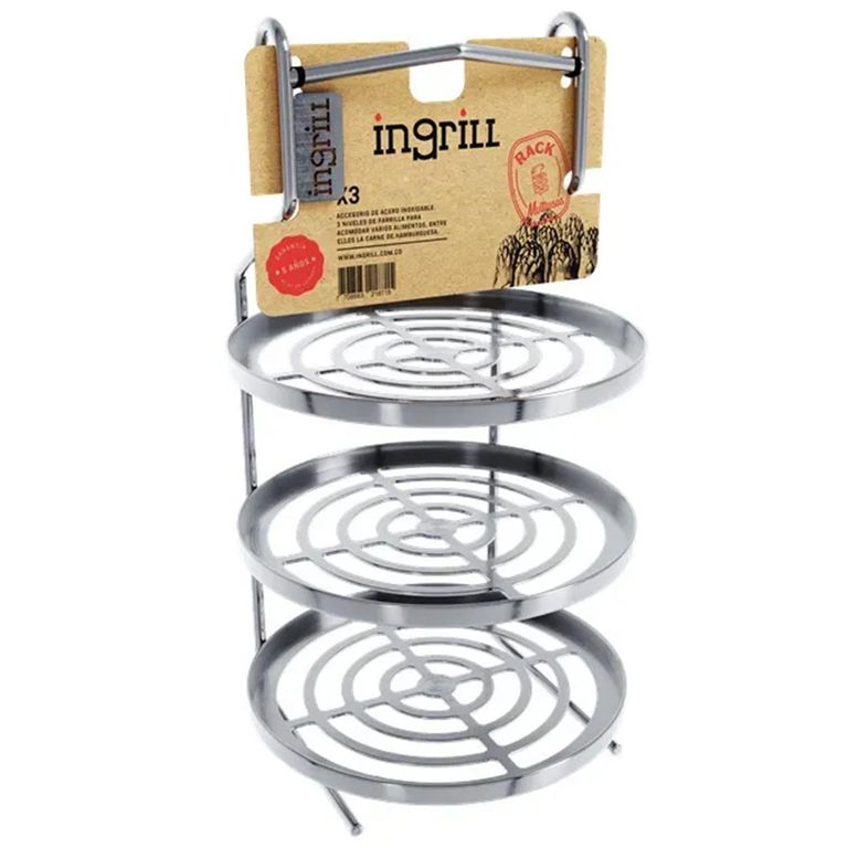 Rack multiusos para barril ahumador y asador