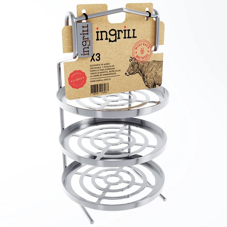 Rack multiusos para barril ahumador y asador mini