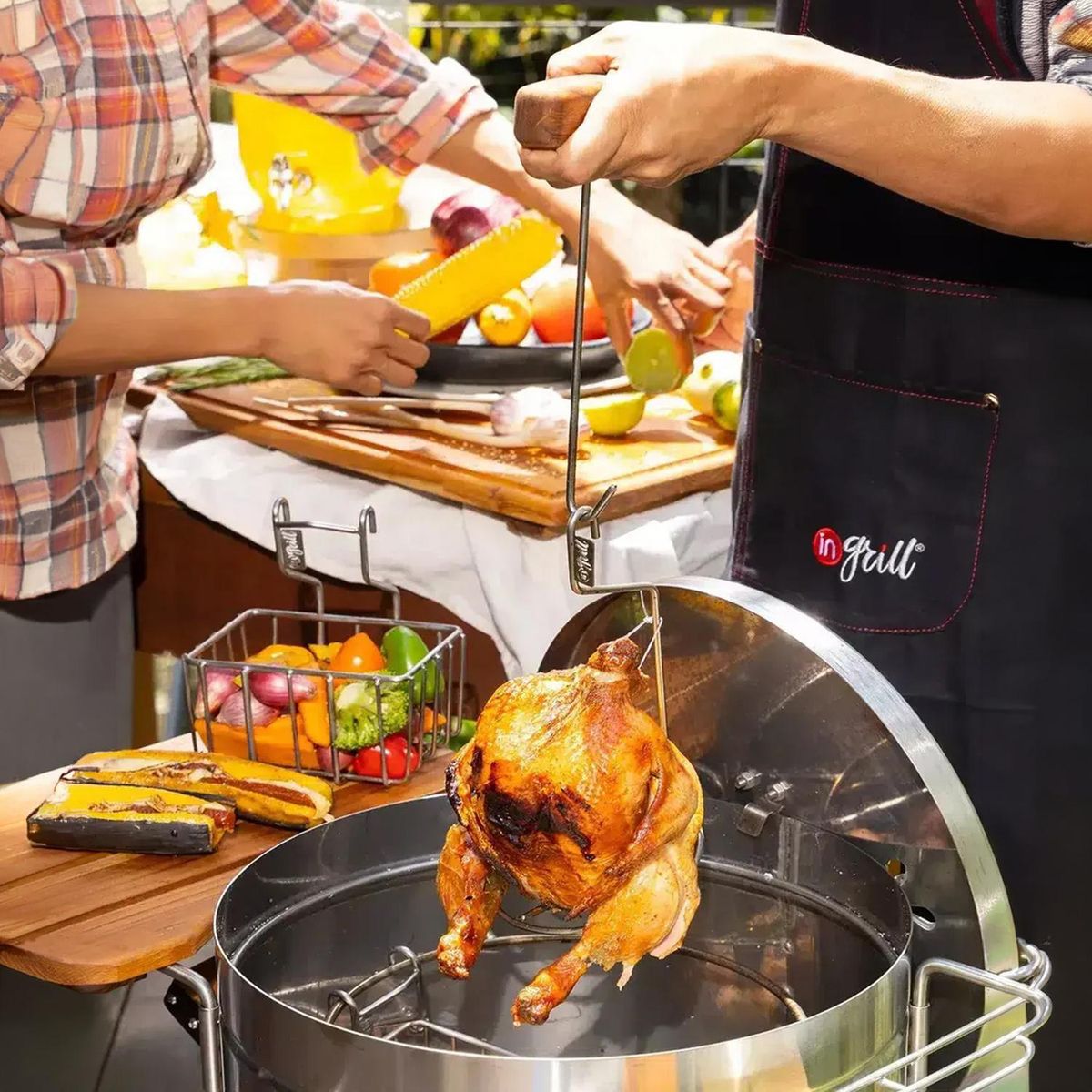 INGRILL - Garfio de ahumador para ganchos y otros accesorios