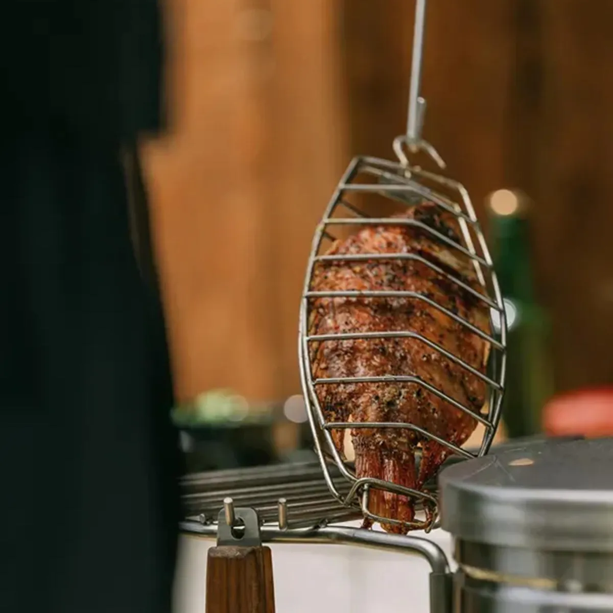 INGRILL - Rack de pescado para barril ahumador y asador