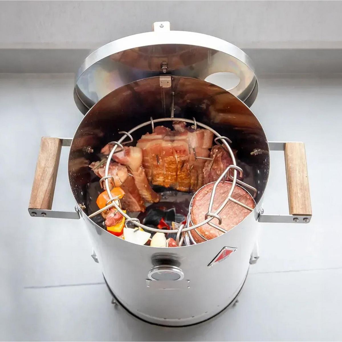 INGRILL - Set de 6 ganchos de ahumador para colgar alimentos