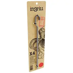 INGRILL - Set de 4 pinchos de ahumador mini para colgar alimentos