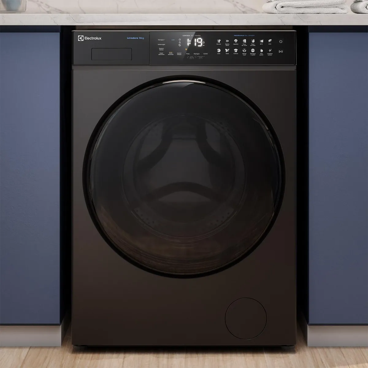 ELECTROLUX - Lavadora Carga Frontal 14 kg Negro EFLWM12O
