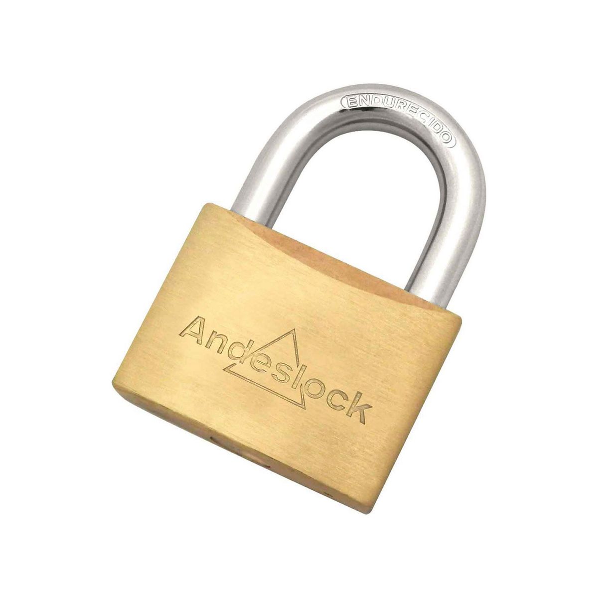 ANDESLOCK - Candado de bronce liso con gancho de acero endurecido de 60 mm, incluye 3 llaves