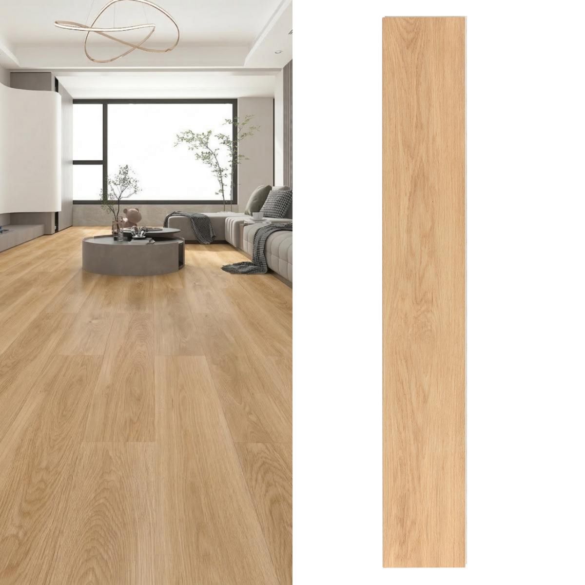 Piso Vinilico SPC 4 mm 18.3x122 cm Patagonia Araucaria Café 2.232 m2, marca CORDILLERA - Foto Principal