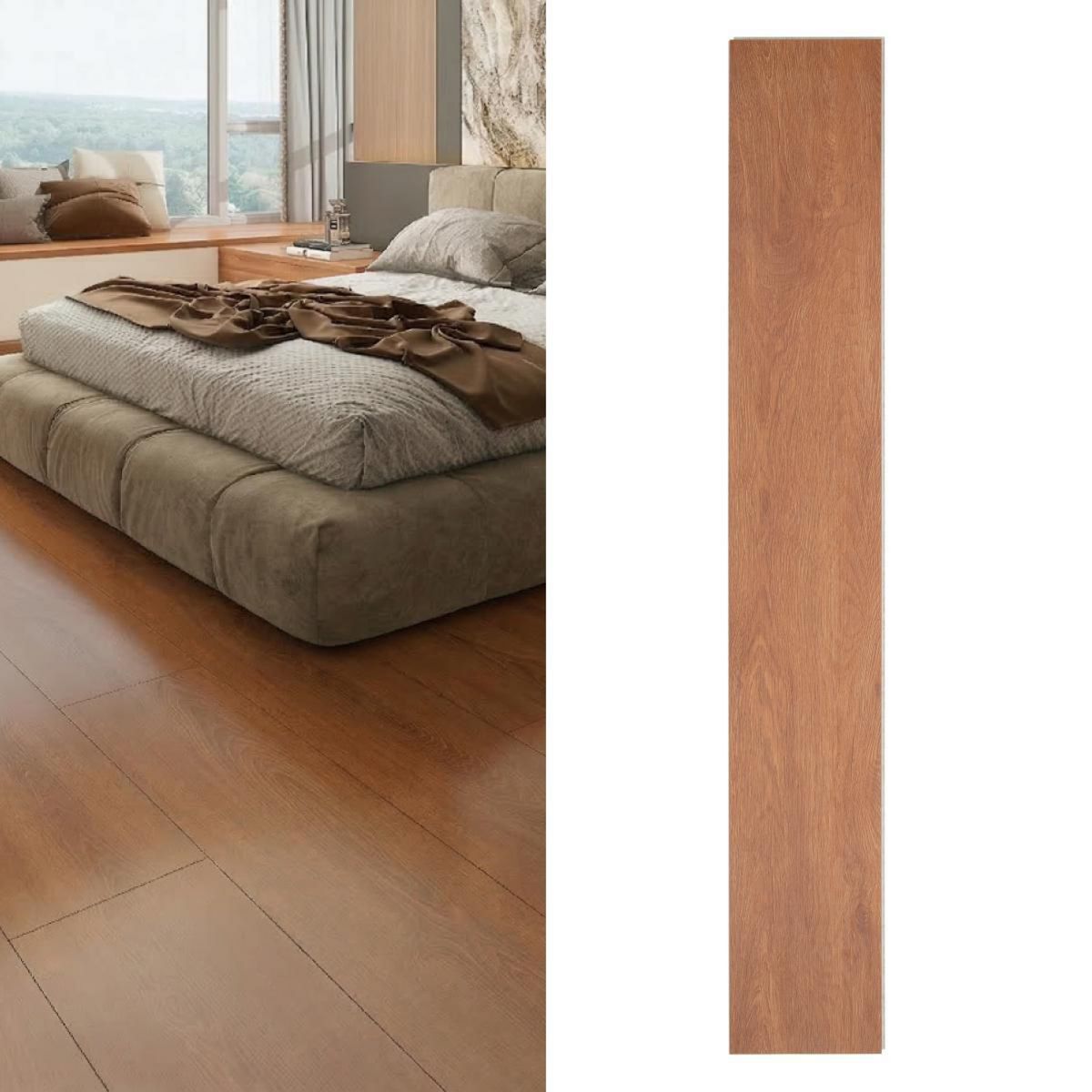 CORDILLERA - Piso Vinilico SPC 4 mm 18.3x122 cm Patagonia Alerce Café 2.232 m2