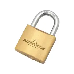 ANDESLOCK - Candado de bronce liso con gancho de acero endurecido de 40 mm, incluye 3 llaves