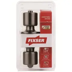 FIXSER - Pomo Cerradura de dormitorio Pomo Embutida Envejecido Gun Metal