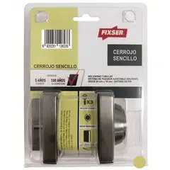 FIXSER - Cerrojo Cerrojo llave/mariposa Tubular Embutida Envejecido Gun Metal