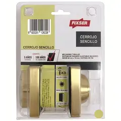 FIXSER - Cerrojo Cerrojo llave/mariposa Tubular Embutida Dorado Satin Gold