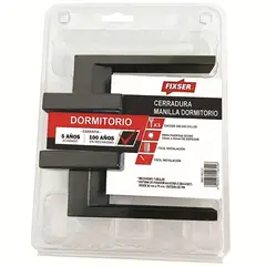 FIXSER - Manilla Cerradura de dormitorio Manilla Envejecido Gun Metal
