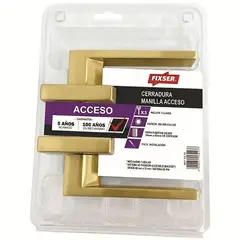 FIXSER - Manilla Cerradura de acceso Manilla Dorado Satin Gold