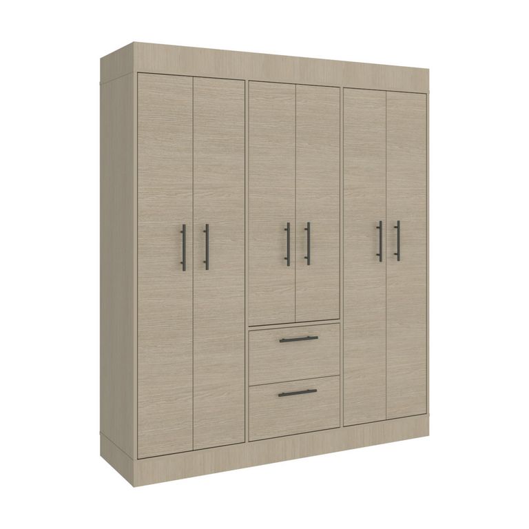 Closet 6 Puerta(s) 2 Cajón(es) 3 Repisa(s) 150x177.9x50.4 cm Beige