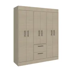 TUHOME - Closet 6 Puerta(s) 2 Cajón(es) 3 Repisa(s) 150x177.9x50.4 cm Beige