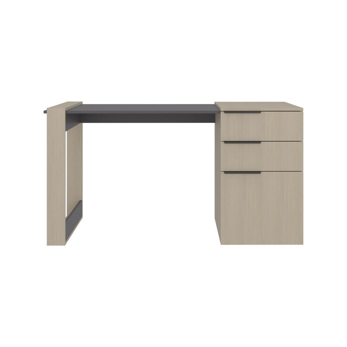 TUHOME - Escritorio OFFICE CARTAGENA Y PLOMO 142x75.7x64.5