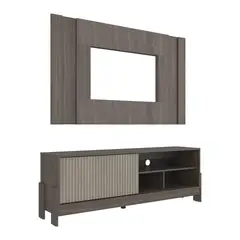 TUHOME - Estante 65 ODELL MILAN Y ROBLE NATURAL 157.8x54.8x36