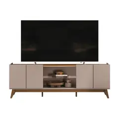 EXIT - Rack TV 75 " GUARUJA G/N Gris Claro Nogal 200x67x35.5