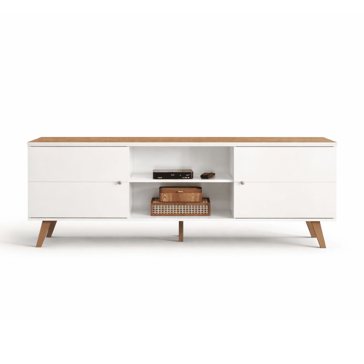 EXIT - Rack TV 75 " ARACAJU B/N Beige Nogal 180x64x38