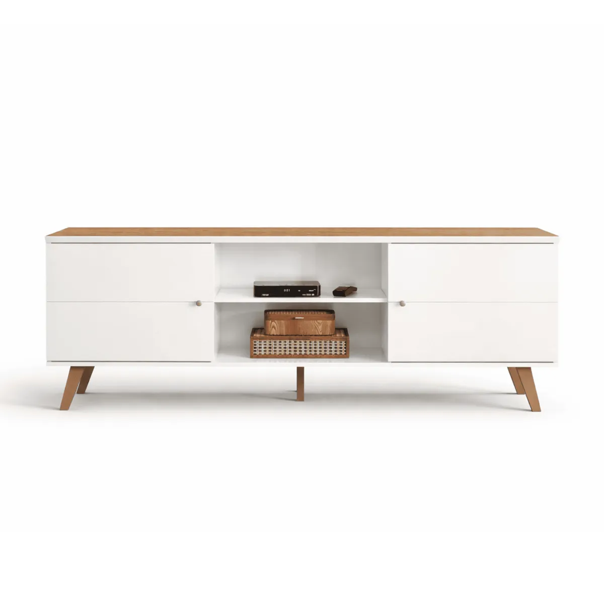 EXIT - Rack TV 75 " ARACAJU B/N Beige Nogal 180x64x38