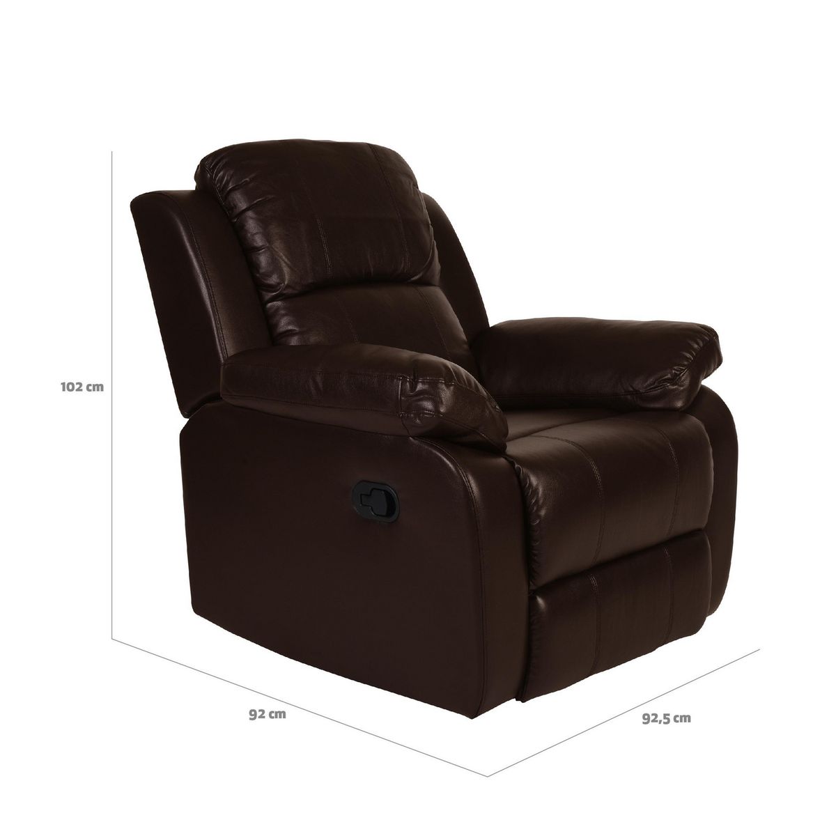 CIC - Juego de Living Reclinable 5 cuerpos Valencia - Andalucia 205x102x92 cm Café