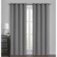 CHANTILLY - SET CORTINAS LISBOA 4P GRIS Set cortina 280x220 cm Gris