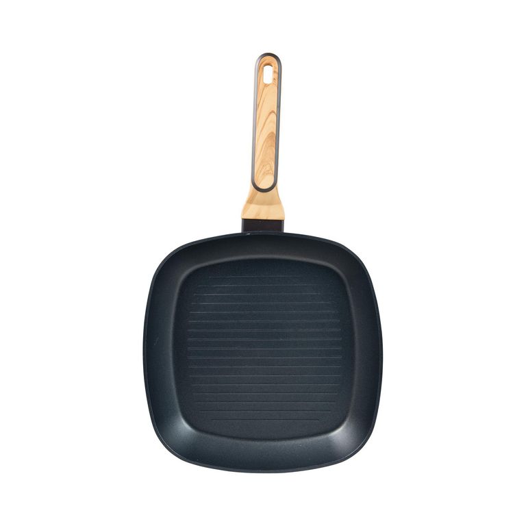 BERGNER Sartén Grill 28 cm Aluminio forjado Negro