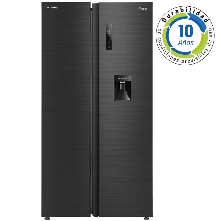 MIDEA Refrigerador Side by Side No Frost 553 Litros Negro MDRS710FGEDXW