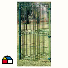 INCHALAM - Panel Enrejado Cerco Metal 0.75x1.25 metros Verde