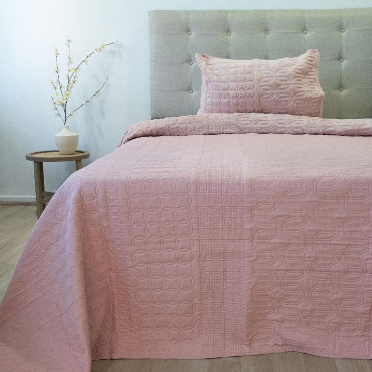 Quilt 1.5 plazas VIENA Rosado
