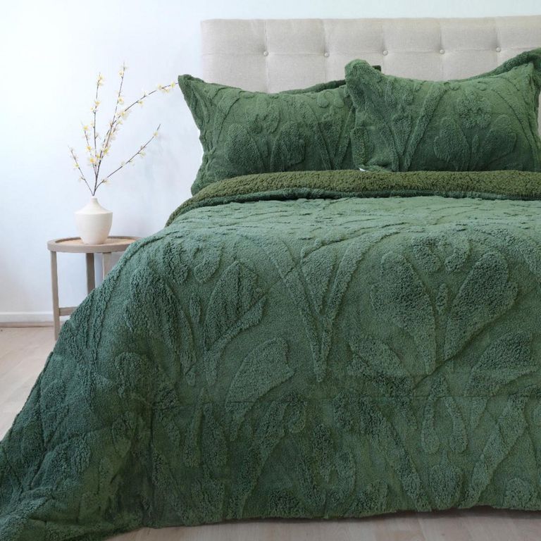 Cubrecama King Jacquard Beige